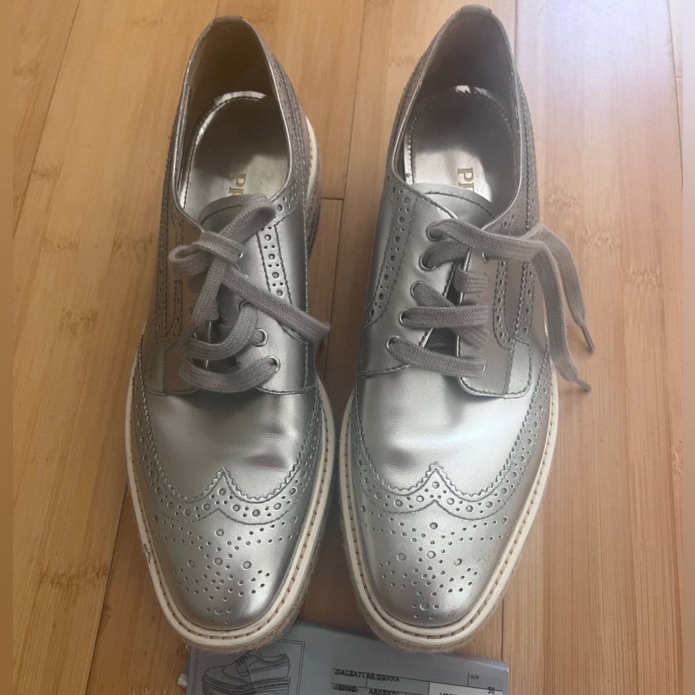 Prada Derby Platform Lace Up Shoes. Gently Used.
